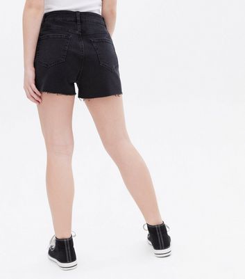 Denim Shorts With Distress And Double Roll-Up - Girls – TandyWear